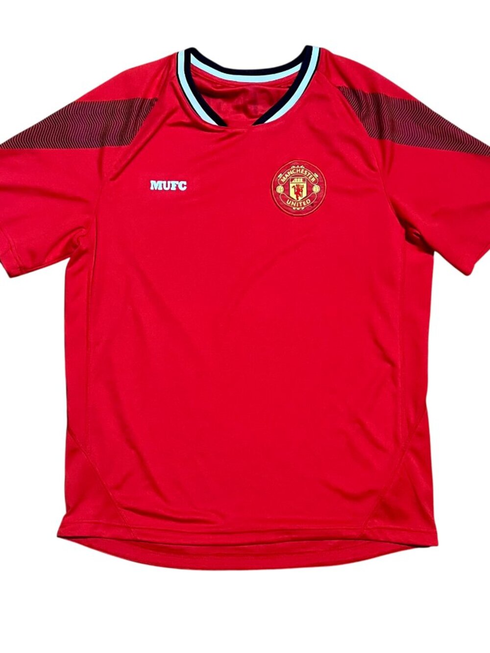 Manchester United MUFC Embroidered Crest Red Soccer Jersey, Men's Small